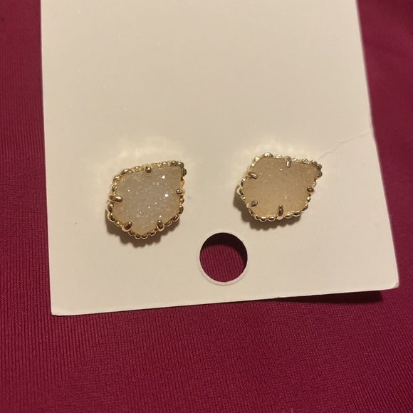 Kendra scott platinum drusy studs - Picture 2 of 3